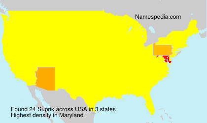 Surname Suprik in USA Surname Suprik in USA