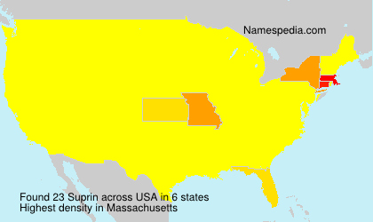 Surname Suprin in USA