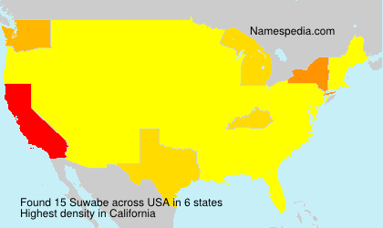 Surname Suwabe in USA
