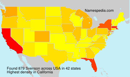 Surname Svenson in USA