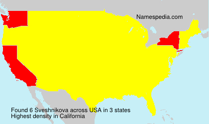Surname Sveshnikova in USA