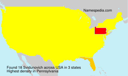 Surname Svidunovich in USA Surname Svidunovich in USA