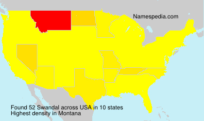 Surname Swandal in USA