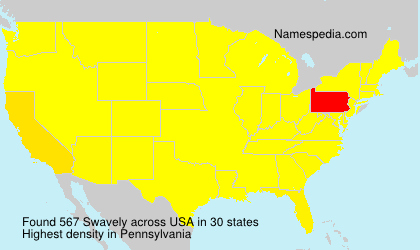 Surname Swavely in USA