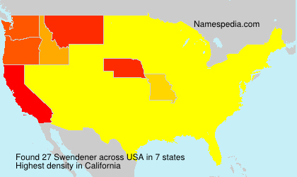 Surname Swendener in USA Surname Swendener in USA