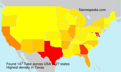 Surname Tabe in USA