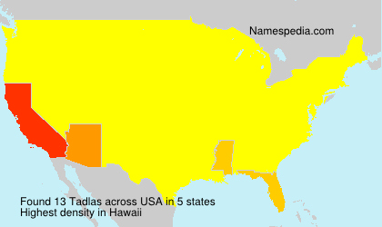 Surname Tadlas in USA