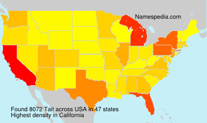 Surname Tait in USA