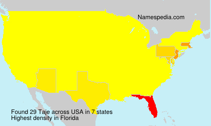 Surname Taje in USA