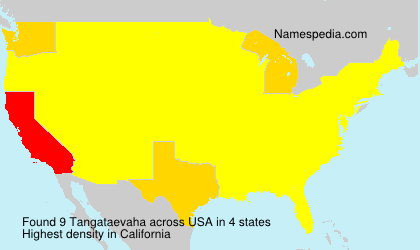 Surname Tangataevaha in USA