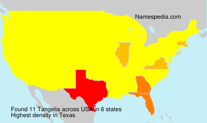 Surname Tangelia in USA