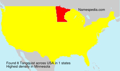 Surname Tangquist in USA