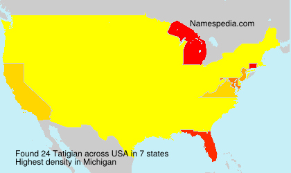 Surname Tatigian in USA Surname Tatigian in USA