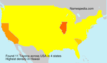 Surname Tayona in USA