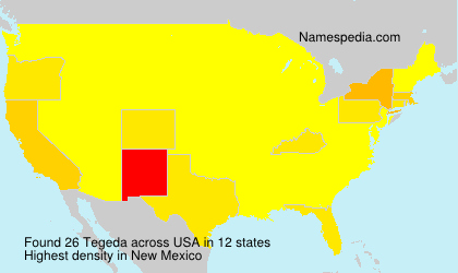Surname Tegeda in USA Surname Tegeda in USA