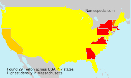 Surname Teillon in USA