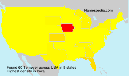 Surname Temeyer in USA Surname Temeyer in USA