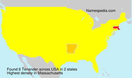 Surname Tenander in USA