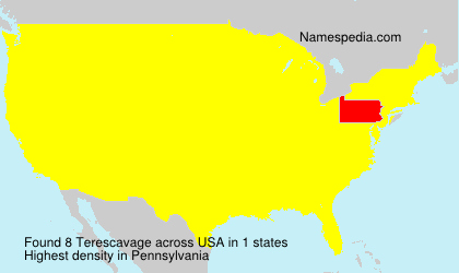 Surname Terescavage in USA Surname Terescavage in USA
