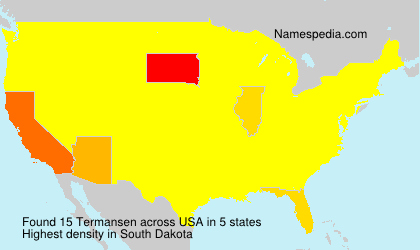 Surname Termansen in USA