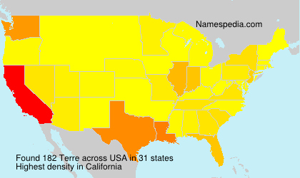 Surname Terre in USA