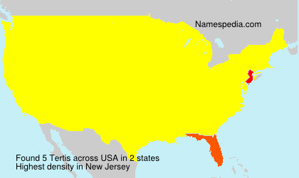 Surname Tertis in USA