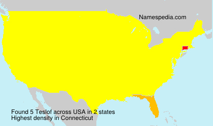 Surname Teslof in USA