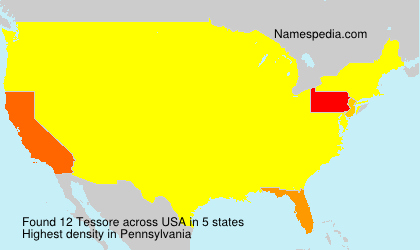 Surname Tessore in USA