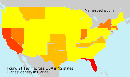 Surname Tevin in USA