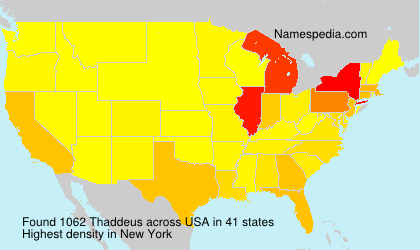 Surname Thaddeus in USA
