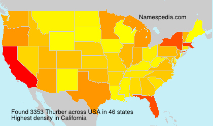 Surname Thurber in USA