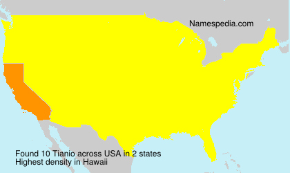 Surname Tianio in USA