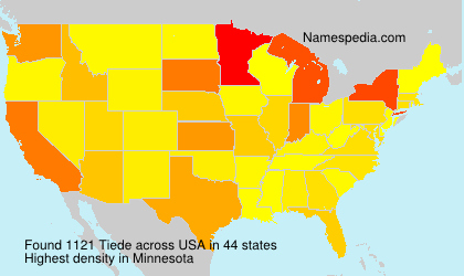 Surname Tiede in USA