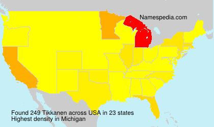 Surname Tikkanen in USA