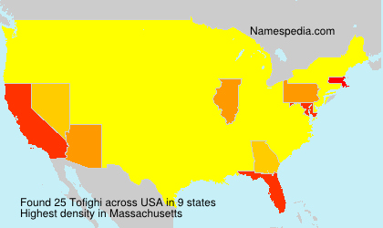 Surname Tofighi in USA