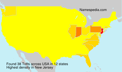 Surname Tofts in USA