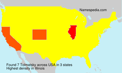 Surname Tolmatsky in USA