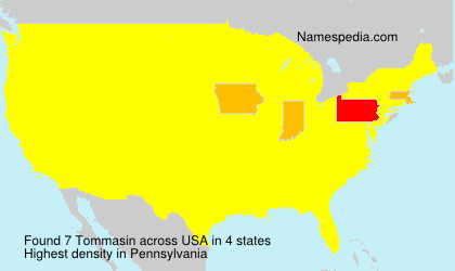 Surname Tommasin in USA