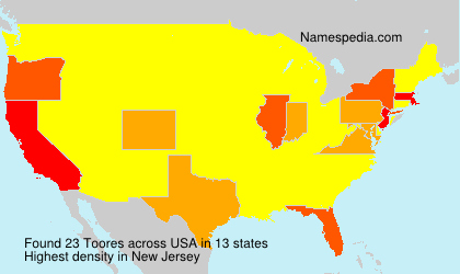 Surname Toores in USA