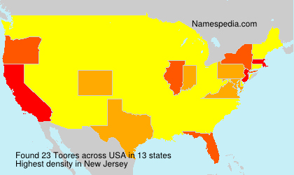 Surname Toores in USA Surname Toores in USA