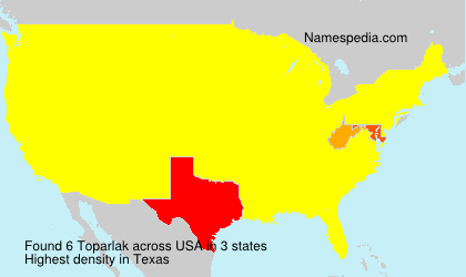 Surname Toparlak in USA Surname Toparlak in USA