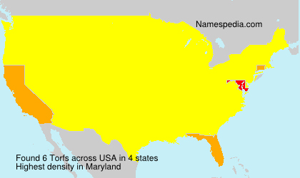 Surname Torfs in USA