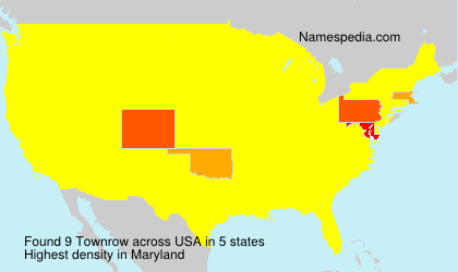 Surname Townrow in USA