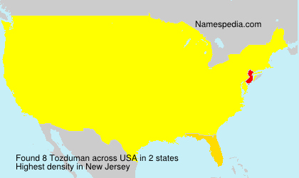 Surname Tozduman in USA
