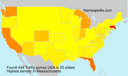 Surname Trefry in USA