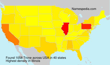 Surname Trone in USA