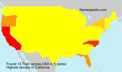 Surname Tseh in USA