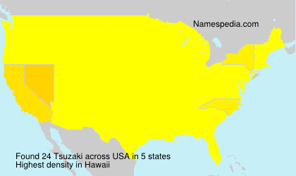 Surname Tsuzaki in USA