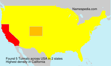 Surname Tuimalo in USA Surname Tuimalo in USA