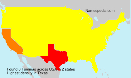 Surname Tuminas in USA